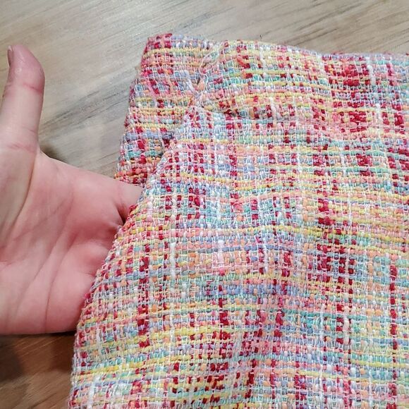 🔸️Merona Pink & Multicolored Twill Skirt w/Pockets Size 6 - Picture 5 of 10